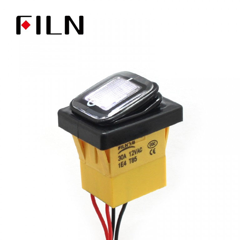 FILN 20A 220V Waterproof IP68 Marine Rocker Switch With Wire In Sale