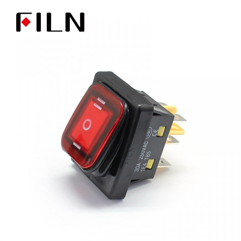 FILN KCD4 250V on-off-on 6Pin Waterproof LED Rocker Switch Price