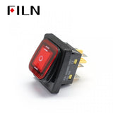 FILN KCD4 250V on-off-on 6Pin Waterproof LED Rocker Switch Price