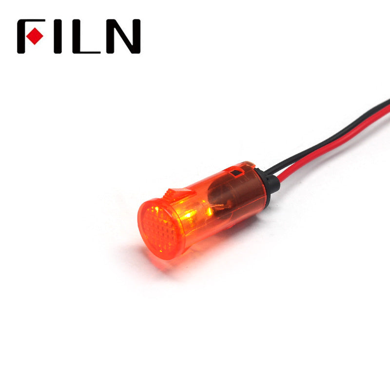 12.5mm Dash Board Plastic 110 Volt Indicator Light Orange