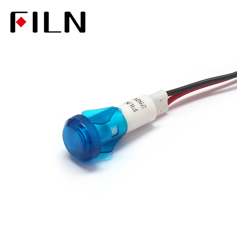 10MM 220V COFFEE MACHINE PLASTIC INDICATOR LIGHT LAMP Blue