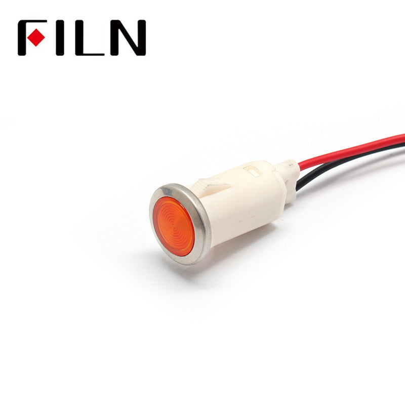 12.5mm 12v plastic indicator light Orange