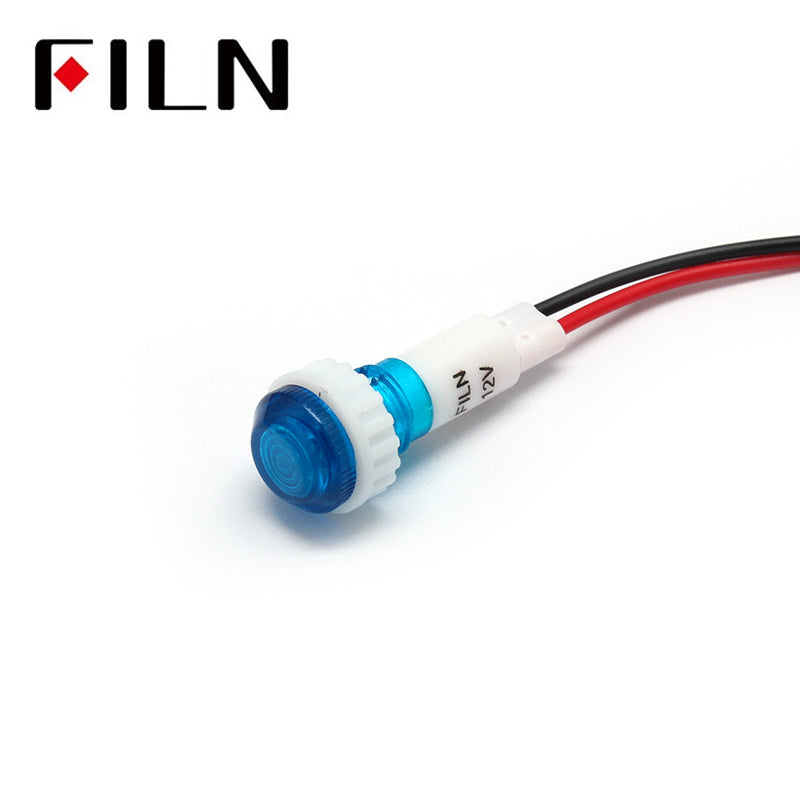 10mm Customization 12v incandescent indicator light Blue