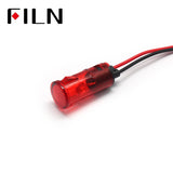 12.5mm Dash Board Plastic 110 Volt Indicator Light Red