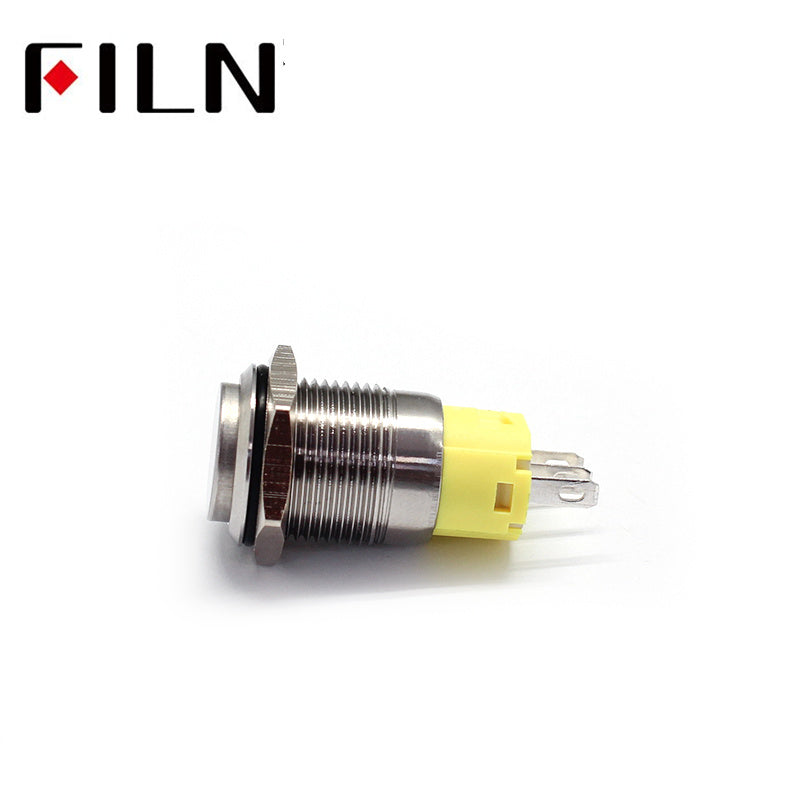 FILN 16mm High head hot sale NO LED Metal Push Button Switch Long type latching switch with 3 pins Shop Now