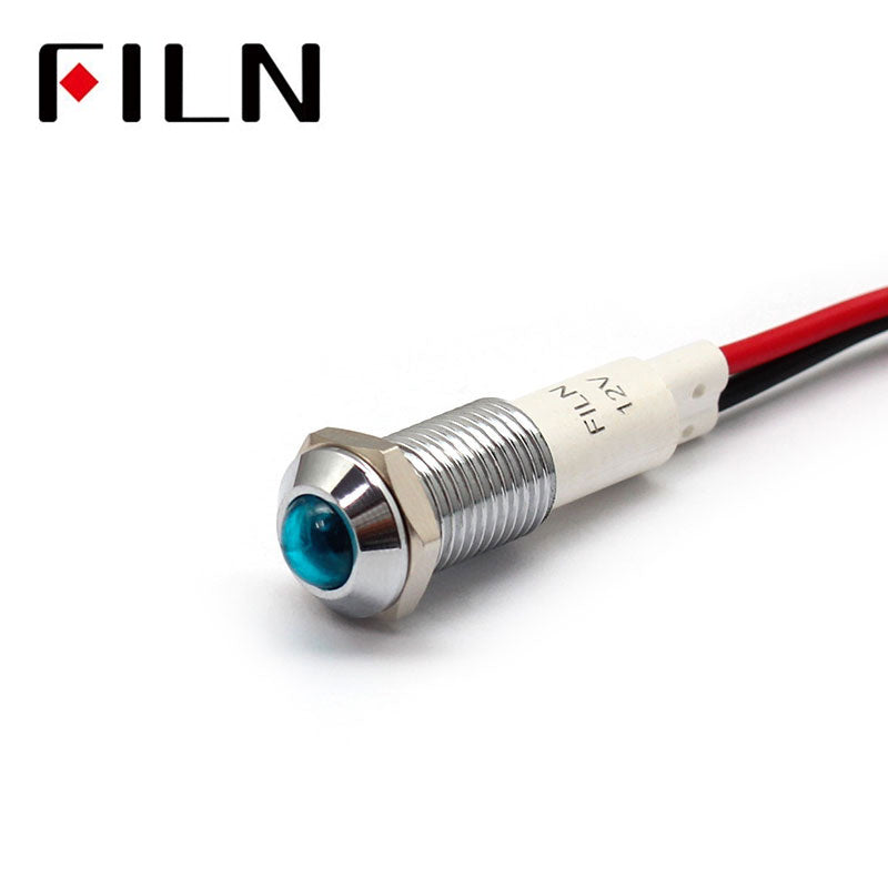 10MM 24V METAL Blue LED Indicator Light Blue