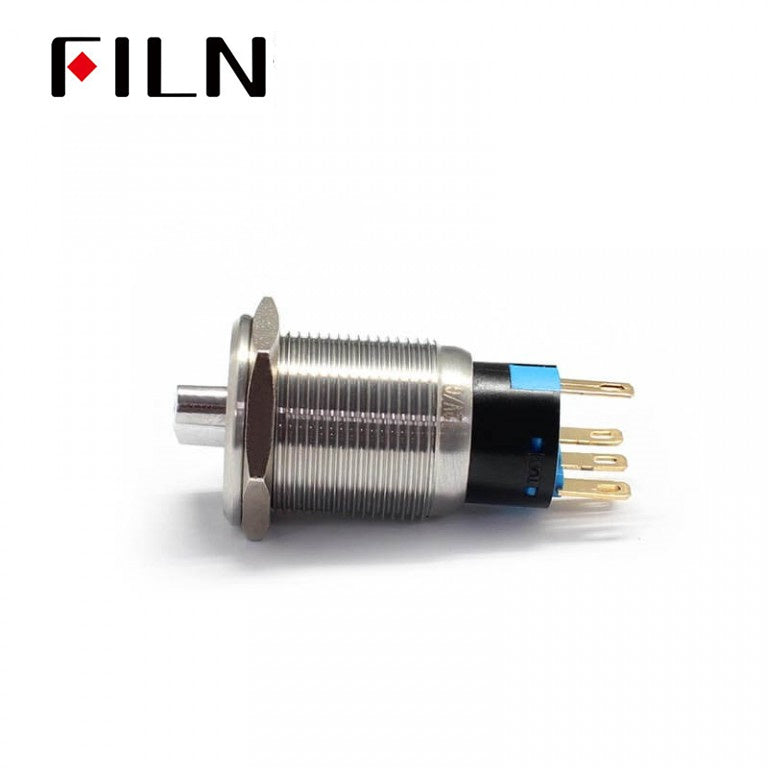 19mm 3 Way  Push Button Switch Metal Rotary Latching Illuminated In Sale