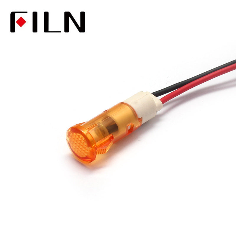 10mm 220v water heater plastic indicator light Orange