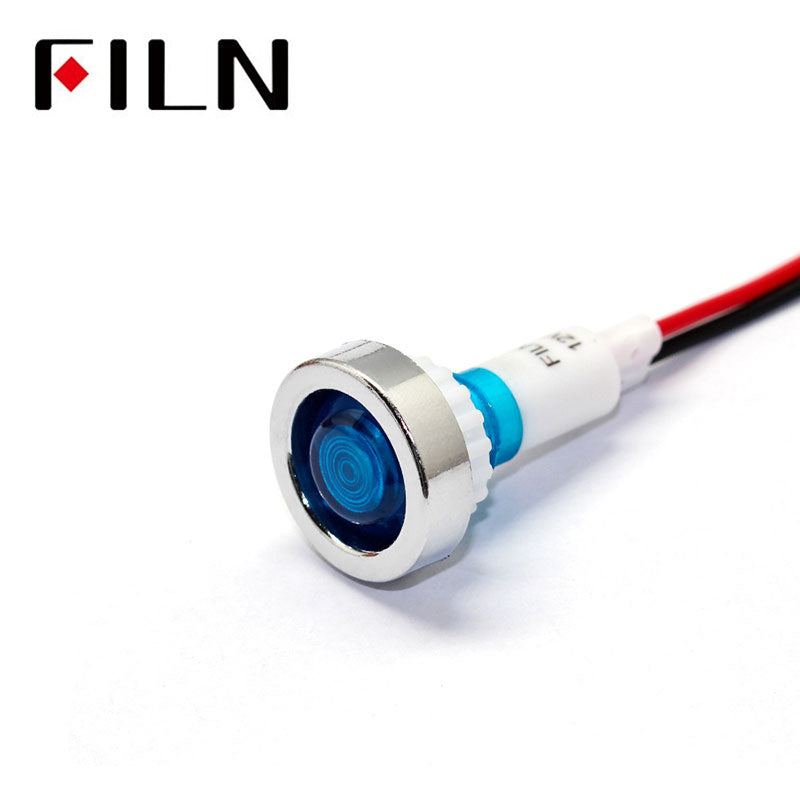 10MM Blue 12V LED Panel Indicator Lights Blue