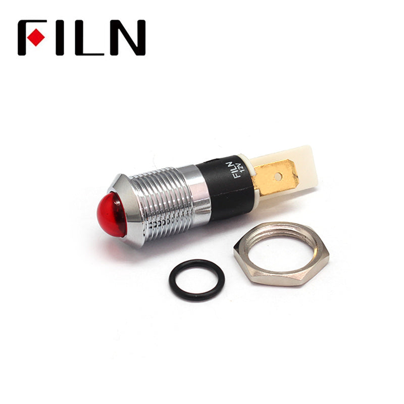 220V 14MM BULE 6.3PIN new led metal indicator light Red