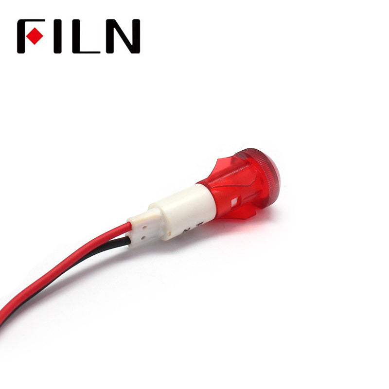 10MM 220V COFFEE MACHINE PLASTIC INDICATOR LIGHT LAMP Red Front