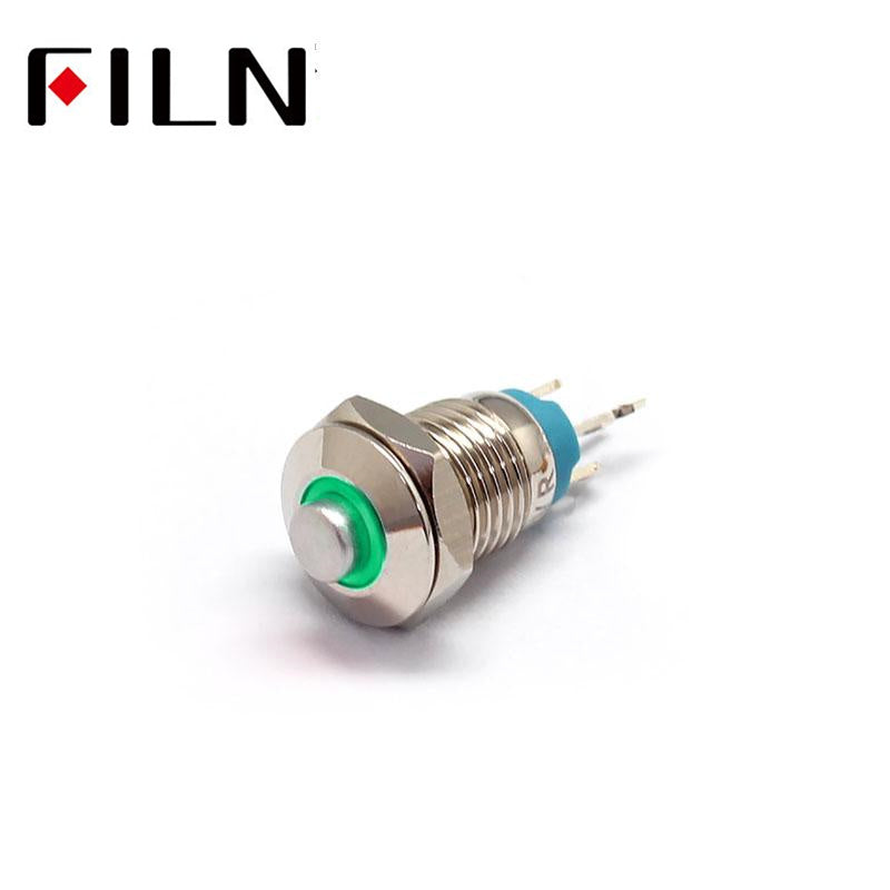 8mm Mini 3v Red Normally Open Momentary Metal Push Button Switch On Sale