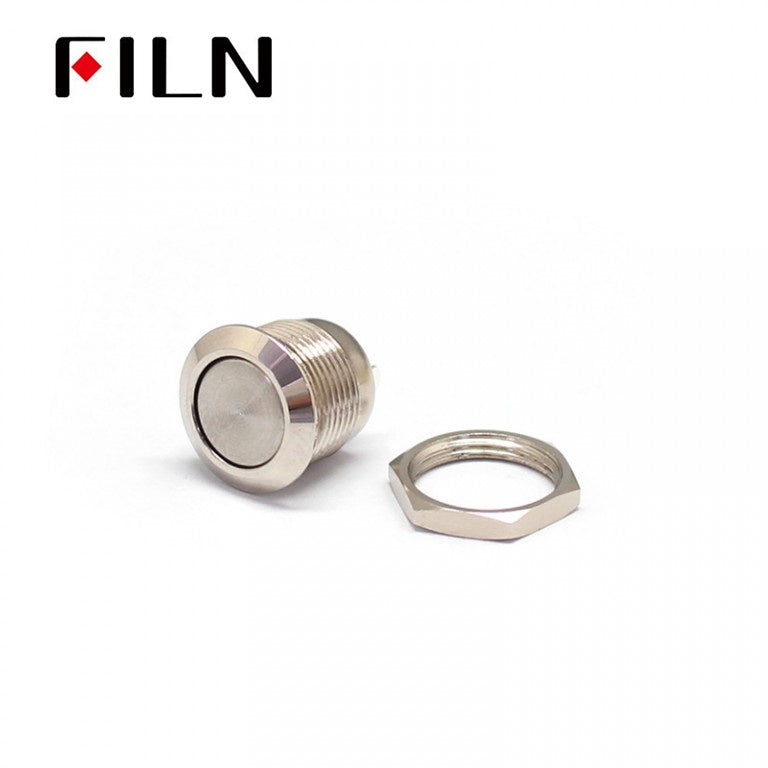 FILN silver 12mm short length 4 soldering pin dull momentary metal push button switch Online Shop