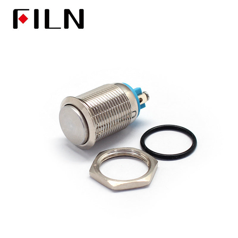 16mm latching non illuminated ip65 metal push button switch Detail