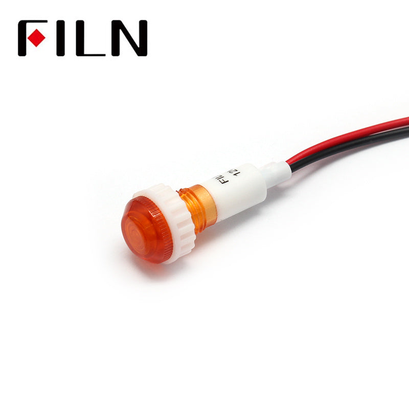 10mm Customization 12v incandescent indicator light Orange