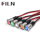 12MM 12V Metal Red LED Indicator Light Colour