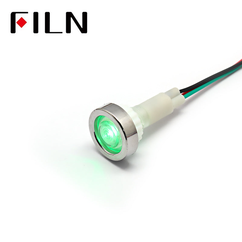 Double Color Electroplating Ring LED Plastic Indicator Light In Sale