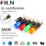 8MM 110V BULE LED Grill fryer UL plastic indicator light