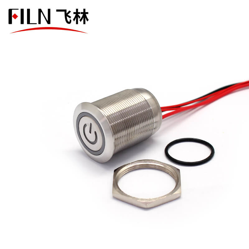 25MM 3A Waterproof Metal Push Button Switch Details