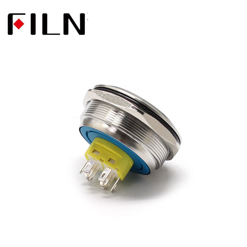 40MM 8PIN IP67 Metal Ring Push Button Switch With Light China