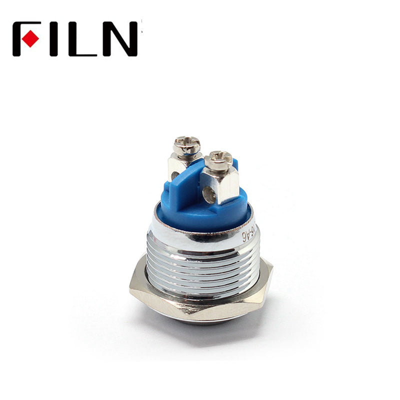 FILN 16MM waterproof PUSH ON Screw feet METAL PUSH BUTTON SWITCH Bottom