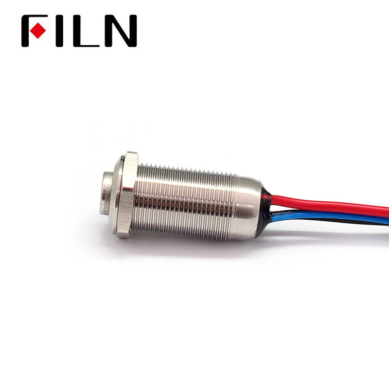 12mm High head Momentary Latching led stainless steel Push Button Switch with wire Size