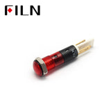 8MM 12V LED IP67 Plastic Indicator Light Red