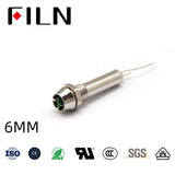 FILN 12v 6mm Green Socket Head Metal Indicator Light