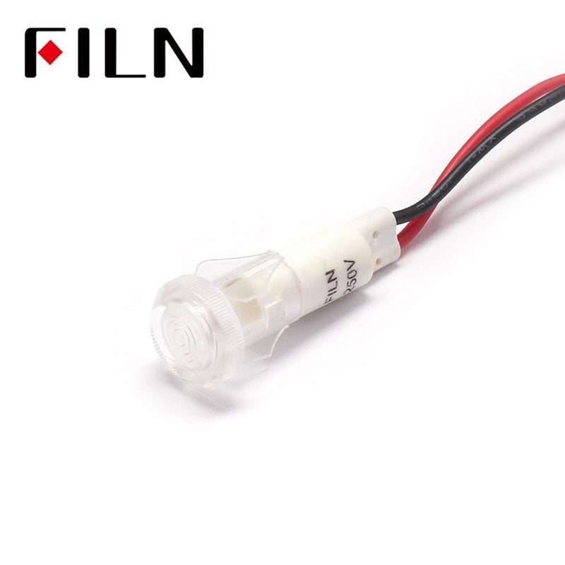 10MM 220V COFFEE MACHINE PLASTIC INDICATOR LIGHT LAMP White