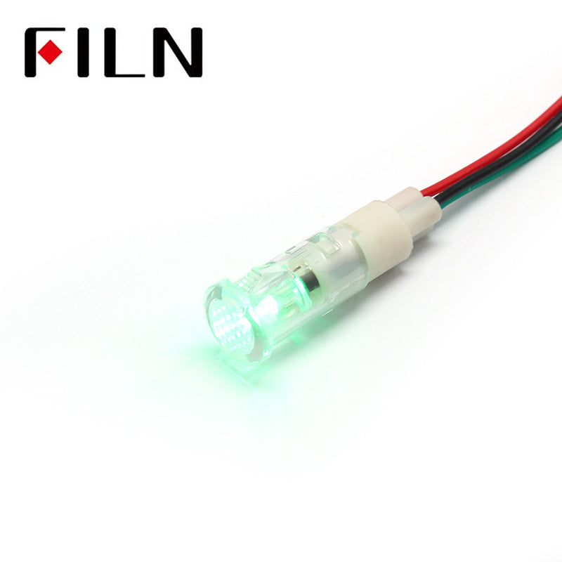 10mm red green two colors 12v led plastic indicator light Green