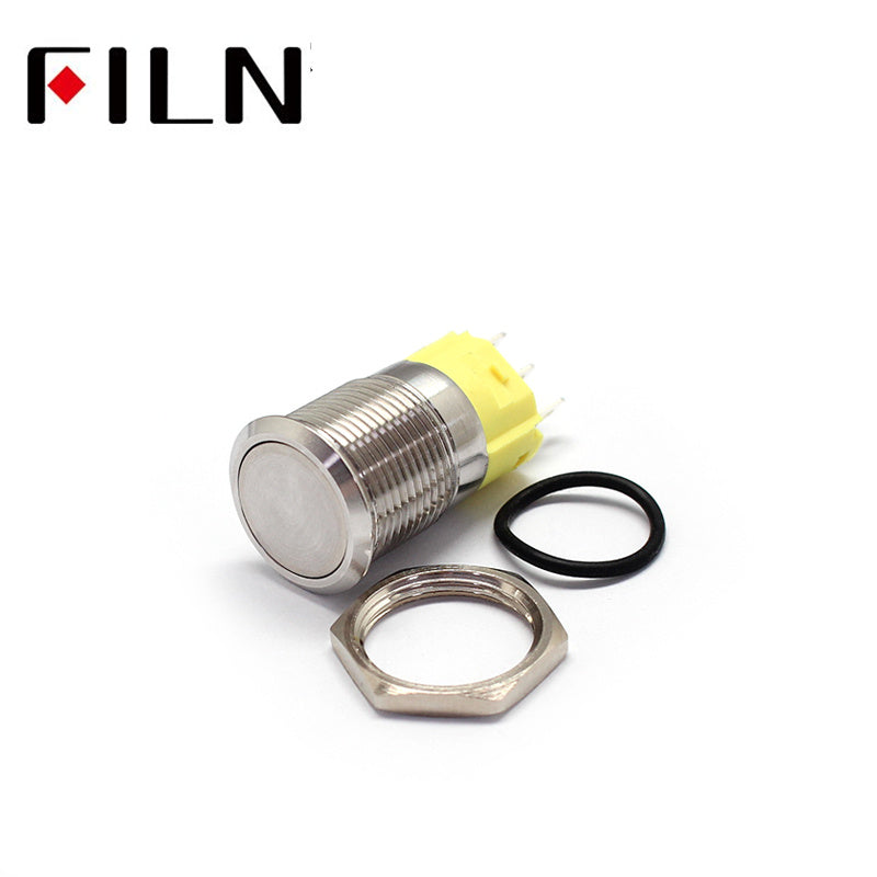 FILN 16mm Flat head high quality NO LED Metal Push Button Switch Details