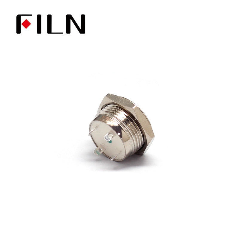 16mmr Momentary 12V Metal Push Button Switch With Ring LED Power Symbol In Sale