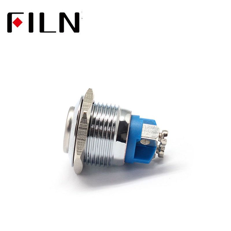 FILN 16MM waterproof PUSH ON Screw feet METAL PUSH BUTTON SWITCH Size