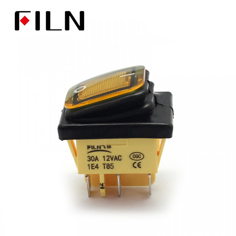 kcd4 on-on 110V yellow 6pin momentary rocker switch In Sale